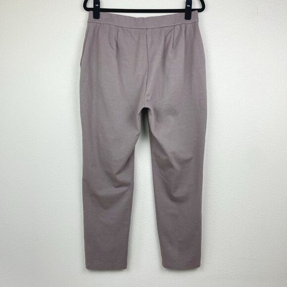 Eileen Fisher Women's Medium Cotton Blend Ponte Slim Pant Slim Fit Ankle Taupe - Picture 8 of 12